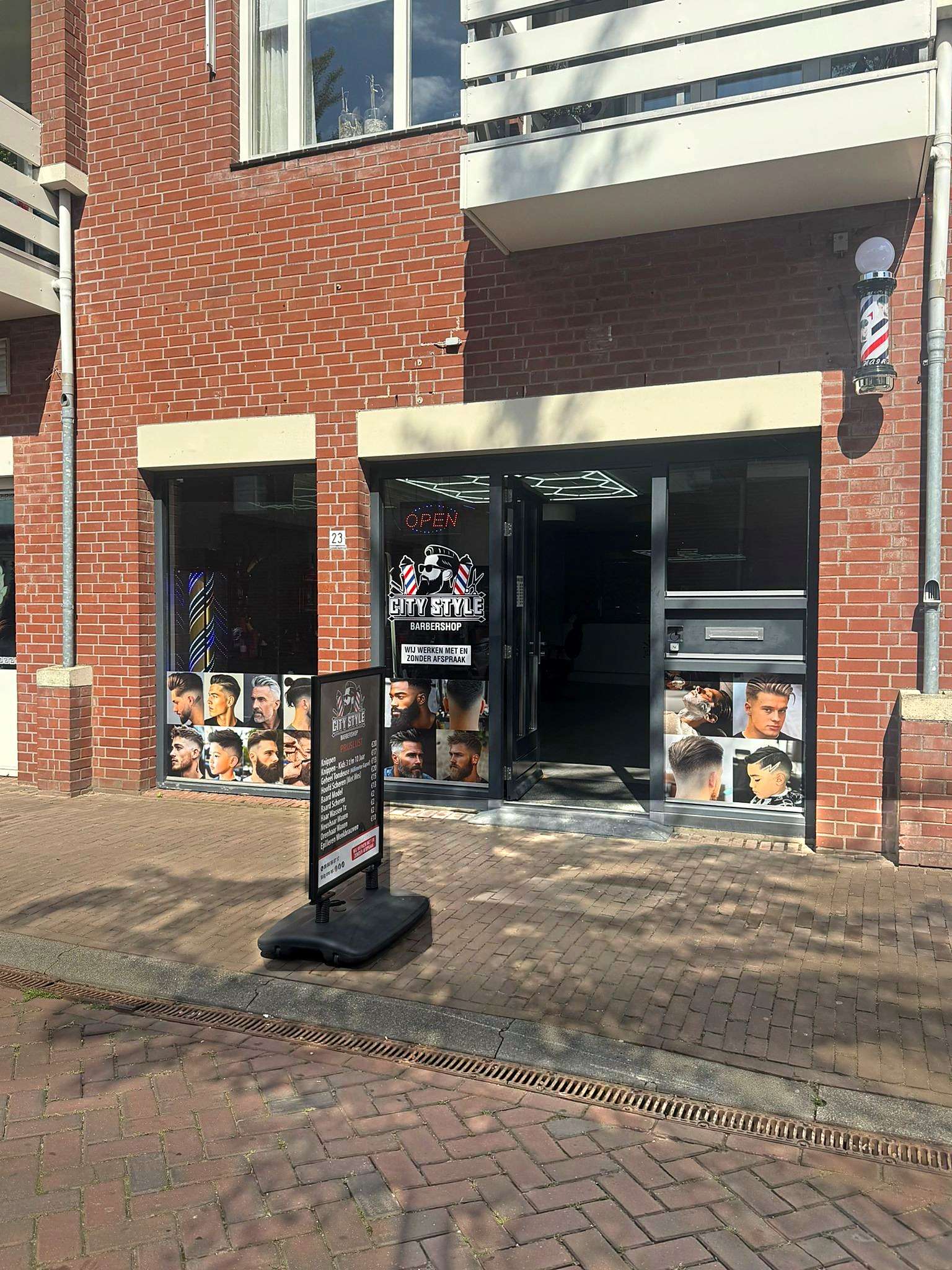 Gevel van City Style Barbershop aan de Promenade 23 in Valkenswaard